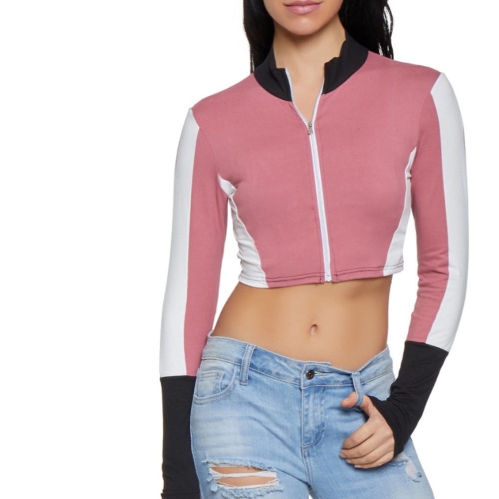 Cropped Zipper sweat